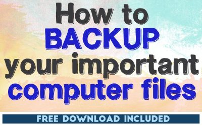 How to Backup Your Important Computer Files