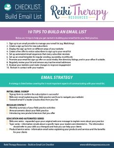 Email List Checklist