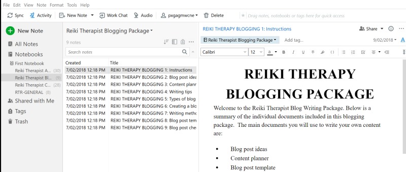 Blogging With Evernote