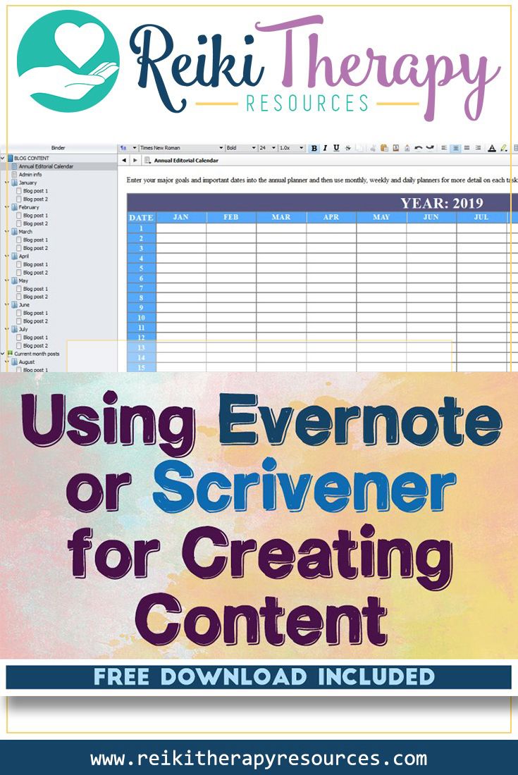 Using Evernote or Scrivener for Creating Content