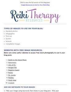 Image Resources to Use For Your Reiki Blog