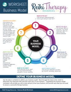 Reiki Business Model Worksheet