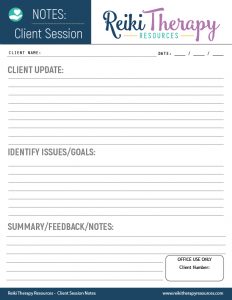 Client Reiki Session Template