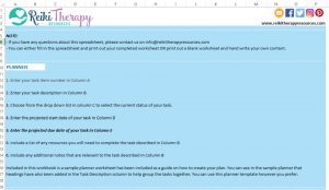 Planning Template for Your Reiki Practice