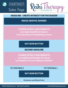 Ecourse Sales Page Cheatsheet