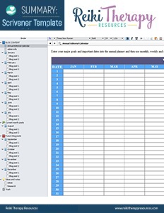 Download Scrivener Annual Blog Template